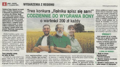 Konkurs "Rolniku spisz się sam!"