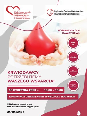 AKCJA HONOROWEGO ODDAWANIA KRWI - 16 KWIERNIA 2023 R.