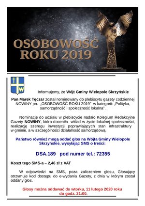 Osobowość Roku 2019 - Nominacja