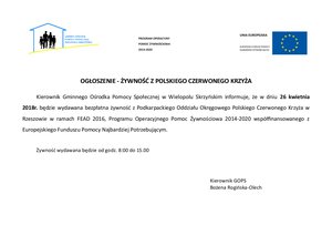 Żywność z Polskiego Czerwonego Krzyża
