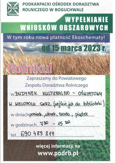 Dopłaty bezpośrednie 2023r.