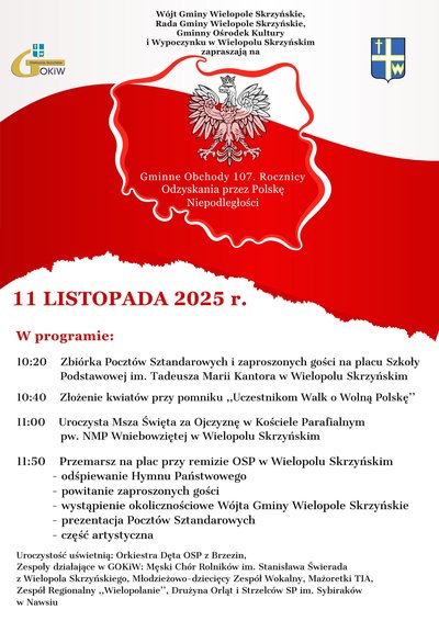 GMINNE OBCHODY 107. ROCZNICY ODZYSKANIA PRZEZ POLSKĘ NIEPODLEGŁOŚCI