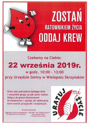 Akcja Honorowego Oddawania Krwi - 22 września 2019 r.