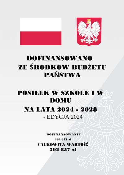 Posiłek w szkole i w domu na lata 2024 - 2028