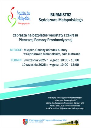 Bezpłatne warszaty z zakresu Pierwszej Pomocy