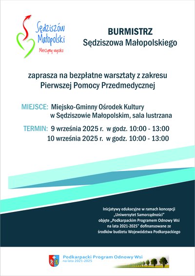 Bezpłatne warszaty z zakresu Pierwszej Pomocy