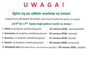Ważna informacja dla mieszkańców Gminy