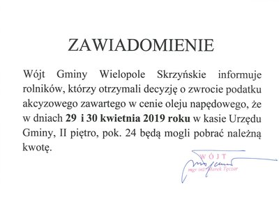 Zwrot podatku akcyzowego zawartego dla rolników