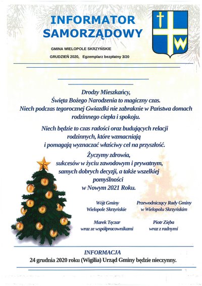 Informator Samorządowy - grudzień 2020