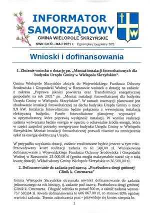 Informator samorządowy kwiecień - maj 2021