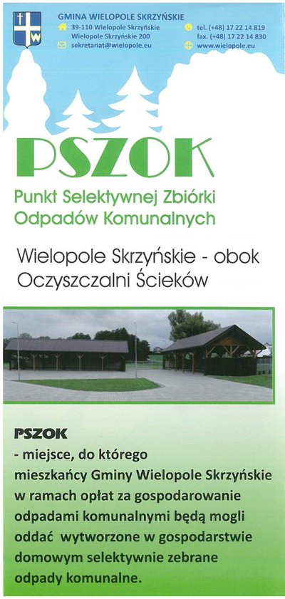 Informacja o otwarciu Punktu Selektywnej Zbiórki Odpadów
