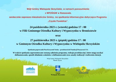 Spotkania informacyjne dotyczące Programu "Czyste Powietrze"