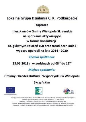 Spotkanie aktywizujące w Wielopolu Skrzyńskim