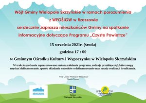 Spotkanie informacyjne dotyczące programu "Czyste Powietrze"