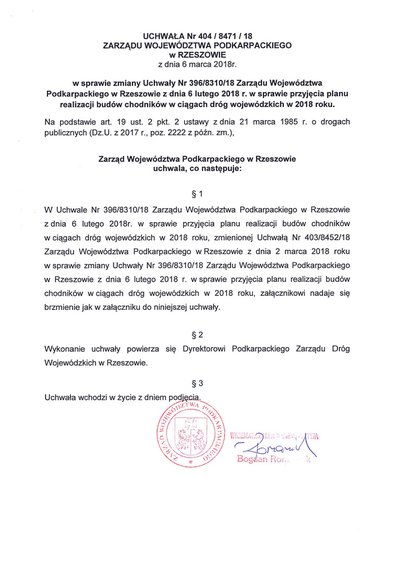 Budowa chodnika dla pieszych wraz z rozbudową przepustu oraz organizacją przejścia dla pieszych w miejscowości Wielopole Skrzyńskie w ciągu drogi wojewódzkiej nr 986 Tuszyma – Ropczyce – Wiśniowa