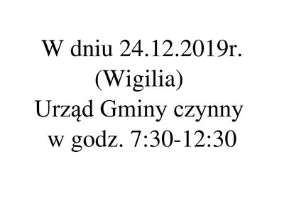 INFORMACJA DLA MIESZKAŃCÓW