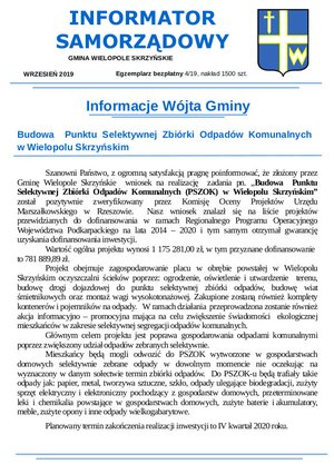 Informator Samorządowy - wrzesień 2019