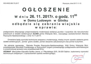 Zebranie Wiejskie w Gliniku