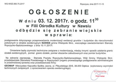 Zebranie Wiejskie w Nawsiu