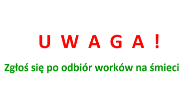 Zgłoś się po odbiór worków na śmieci