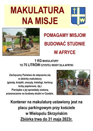 Zbiórka makulatury - makulatura na misje