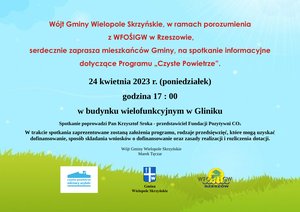 Spotkanie informacyjne dotyczące Programu "Czyste Powietrze"